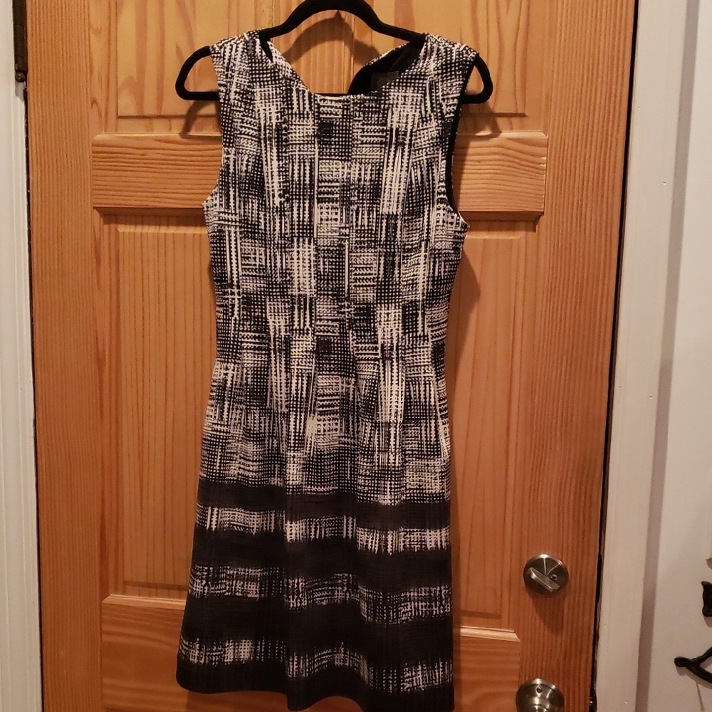 Vince Camuto Black and White Checkered Mini Dress